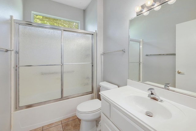 113 Stetson Trl, Georgetown, TX 78633 - bathroom featuring vanity, enclosed tub / shower combo, and tile patterned flooring