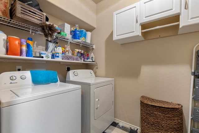 2818 Shadowpoint Cv, Round Rock, TX 78665 - washroom with washing machine and dryer and cabinet space