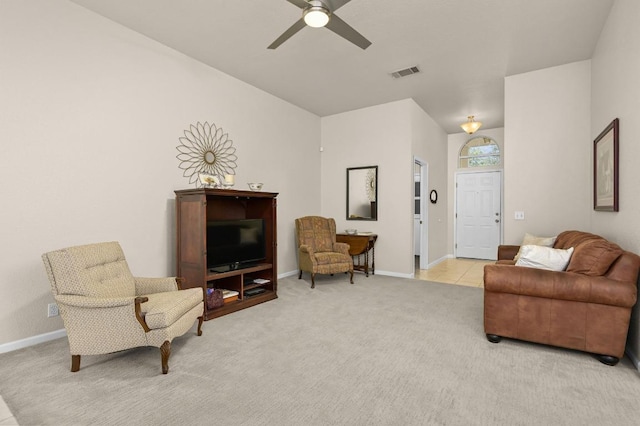 1831 Greening Way, Leander, TX 78641 - living area with carpet and ceiling fan