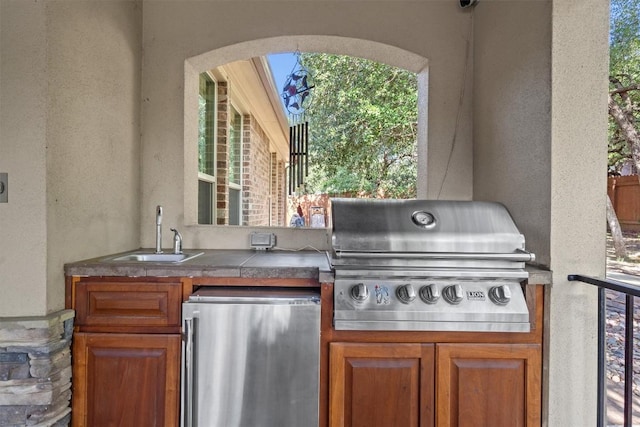 413 Fair Oaks Dr, Georgetown, TX 78628 - view of patio / terrace featuring a sink and an outdoor kitchen