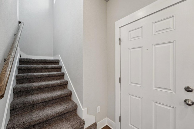 7503 Sugar Magnolia St, Austin, TX 78757 - stairs with baseboards
