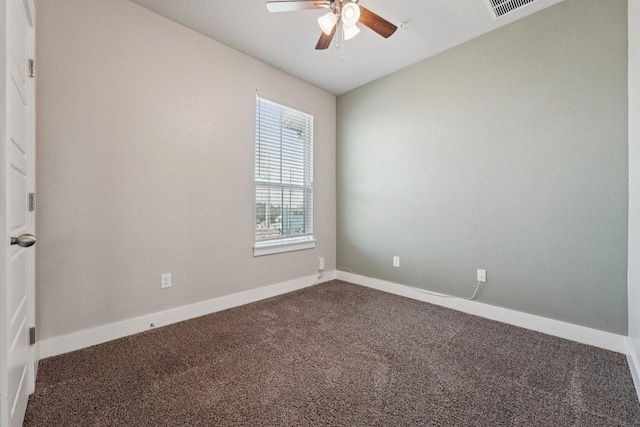 7503 Sugar Magnolia St, Austin, TX 78757 - unfurnished room featuring dark carpet and ceiling fan