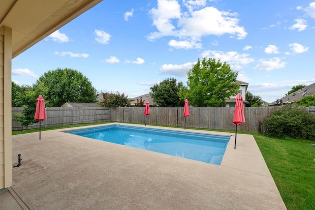 6042 Roma St, Round Rock, TX 78665 - view of swimming pool with a patio area and a fenced backyard