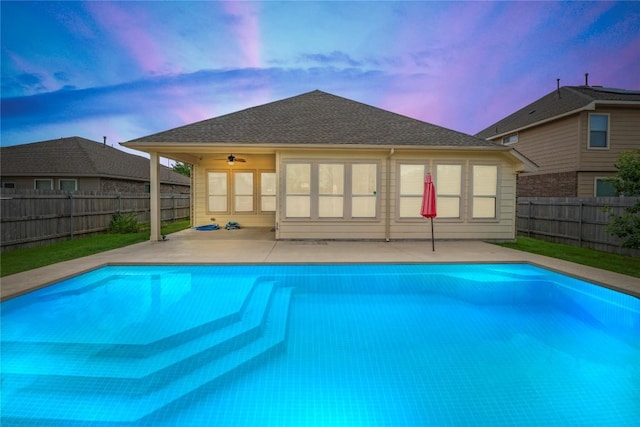 6042 Roma St, Round Rock, TX 78665 - view of swimming pool with a patio and a fenced backyard
