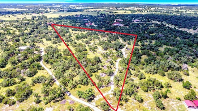 1360 County Road 233, Florence, TX 76527 - aerial view of property's location featuring property boundaries highlighted