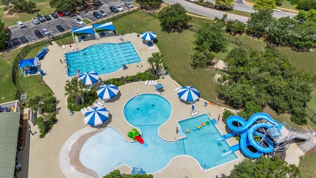204 S Meadowlark St, Lakeway, TX 78734 - bird's eye view of a pool area