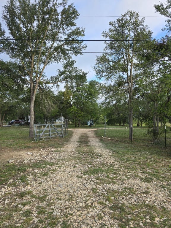 124 Valley Creek Dr, Cedar Creek, TX 78612 - view of road featuring a gate