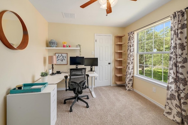 208 John Thomas Dr, Georgetown, TX 78628 - carpeted office space with plenty of natural light and a ceiling fan