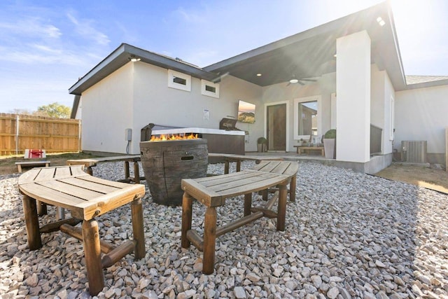 1305 Laurel Cv, Marble Falls, TX 78654 - view of patio / terrace featuring a ceiling fan