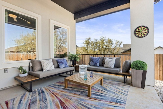 1305 Laurel Cv, Marble Falls, TX 78654 - view of patio with an outdoor living space