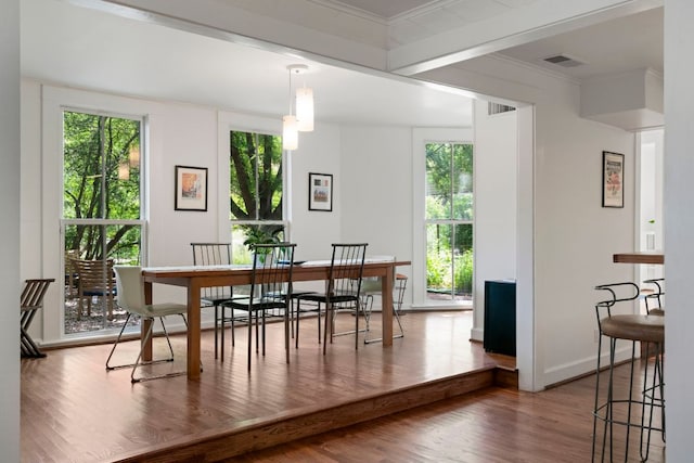3102 Hemphill Park, Austin, TX 78705 - dining area featuring healthy amount of natural light and wood finished floors