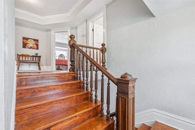 1004 Mitchell St, Gonzales, TX 78629 - staircase featuring baseboards