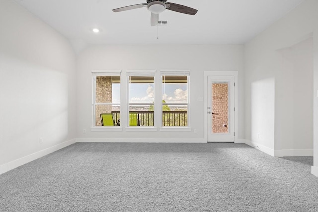 2233 Bellisa Vista Dr, Leander, TX 78641 - carpeted spare room with a ceiling fan and recessed lighting