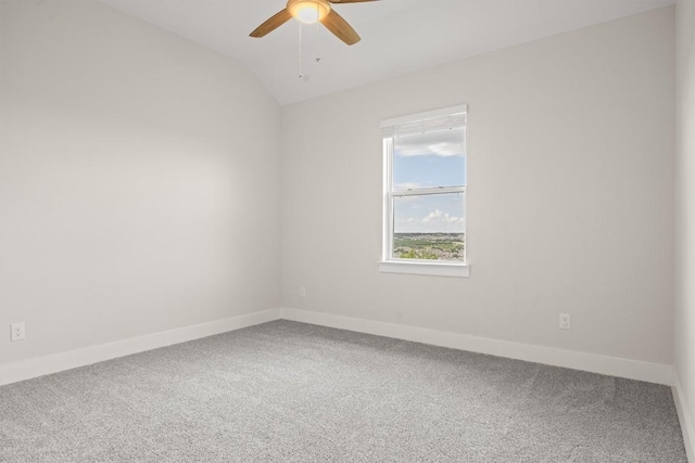 2233 Bellisa Vista Dr, Leander, TX 78641 - carpeted empty room with ceiling fan and lofted ceiling