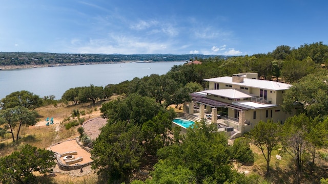 1417 Osprey Ridge Loop, Lago Vista, TX 78645 - view from above of property featuring a nearby body of water