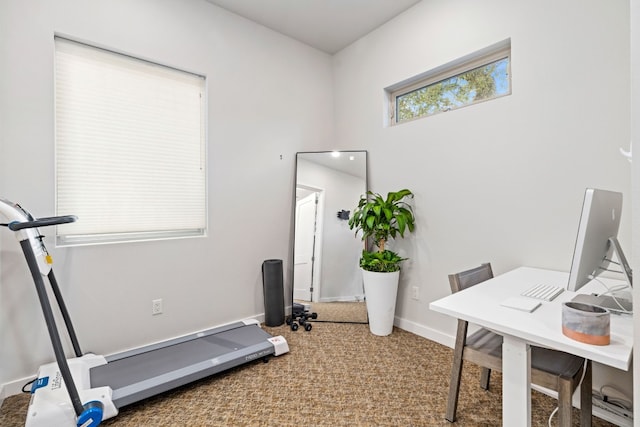 1417 Osprey Ridge Loop, Lago Vista, TX 78645 - office featuring carpet floors and baseboards