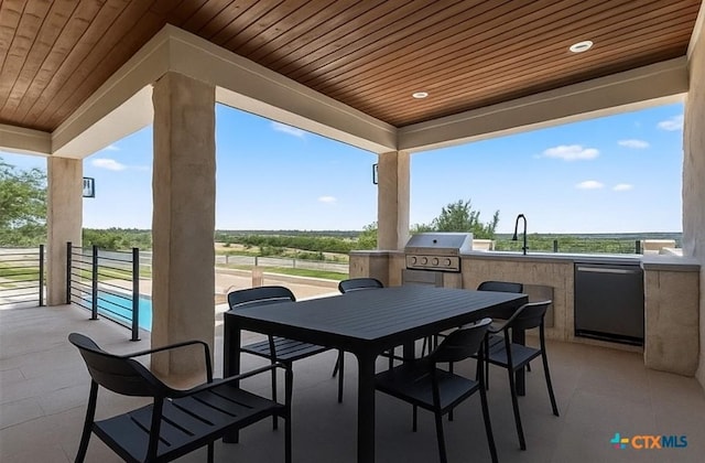 1000 Southlake Ranch Rd, Georgetown, TX 78628 - view of patio / terrace with area for grilling and outdoor dining space