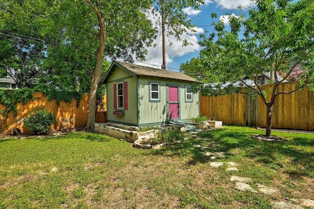 4410 Sinclair Ave, Austin, TX 78756 - view of shed featuring a fenced backyard