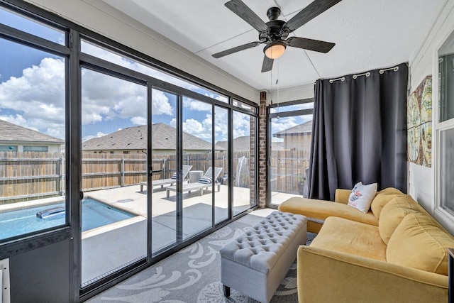 1904 T H Johnson Dr, Taylor, TX 76574 - living area with a ceiling fan