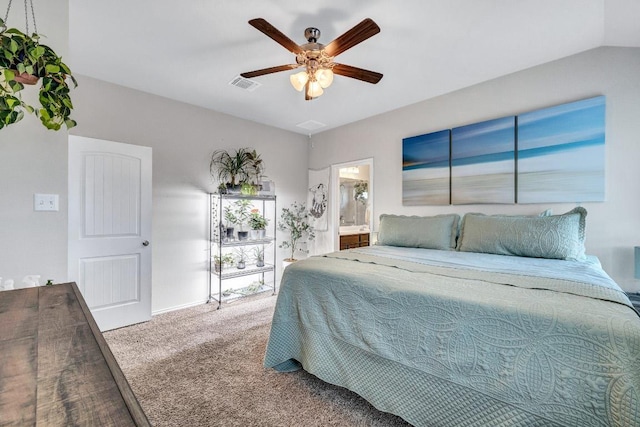 1904 T H Johnson Dr, Taylor, TX 76574 - bedroom with carpet flooring, connected bathroom, and a ceiling fan