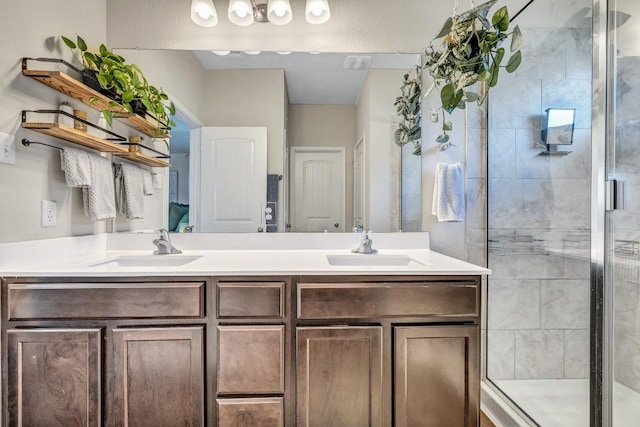 1904 T H Johnson Dr, Taylor, TX 76574 - full bath featuring double vanity and a stall shower