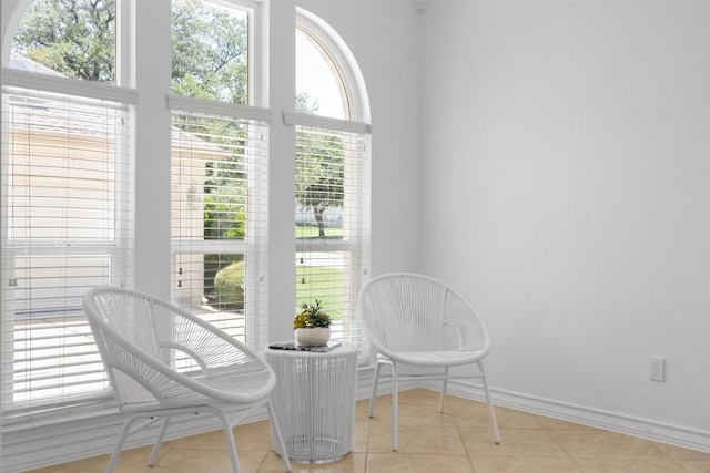9601 Billingham Trl, Austin, TX 78717 - sitting room featuring baseboards and light tile patterned floors