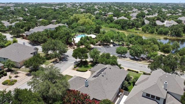 9601 Billingham Trl, Austin, TX 78717 - aerial view of residential area featuring a pool area