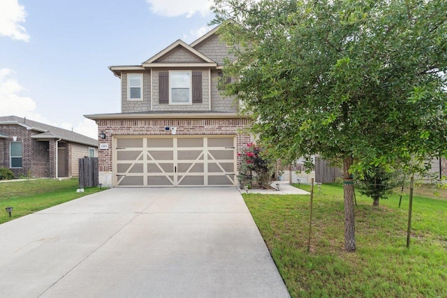 13821 Benjamin Harrison St, Manor, TX 78653 - craftsman inspired home with a garage, driveway, and brick siding