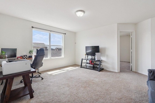 13821 Benjamin Harrison St, Manor, TX 78653 - carpeted home office with baseboards