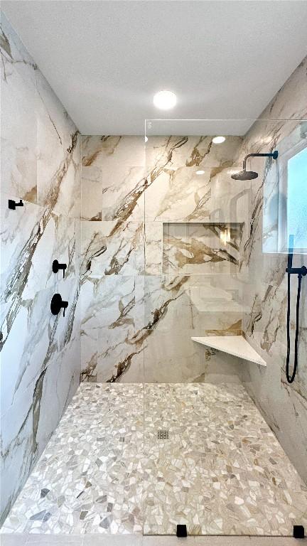 1720 Cannon St, Gonzales, TX 78629 - full bath with a marble finish shower