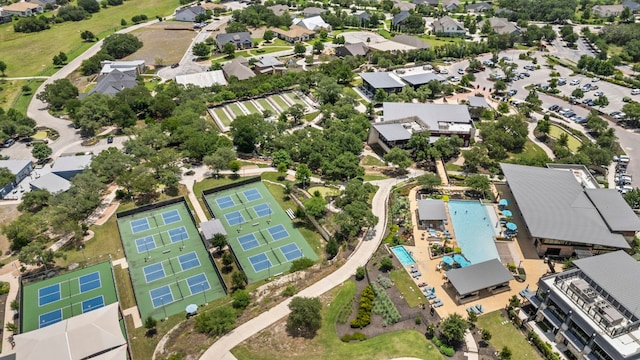 249 Hopping Peach St, San Marcos, TX 78666 - aerial overview of property's location featuring nearby suburban area
