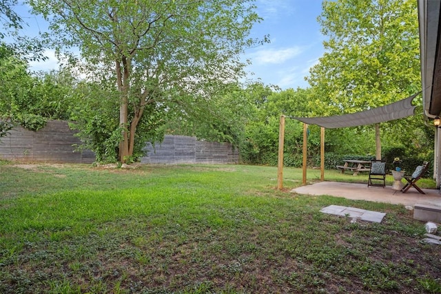 6308 Shadow Bnd, Austin, TX 78745 - fenced backyard with a patio
