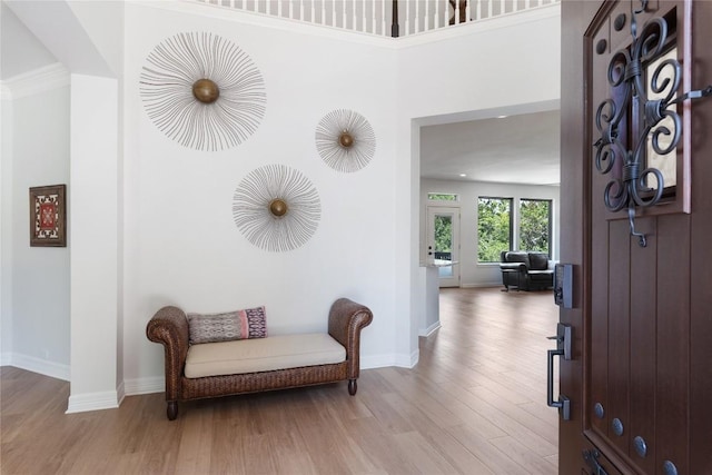 10636 Bramblecrest Dr, Austin, TX 78726 - foyer entrance with wood finished floors and baseboards
