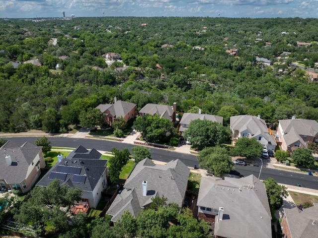 10636 Bramblecrest Dr, Austin, TX 78726 - aerial view of residential area featuring a heavily wooded area