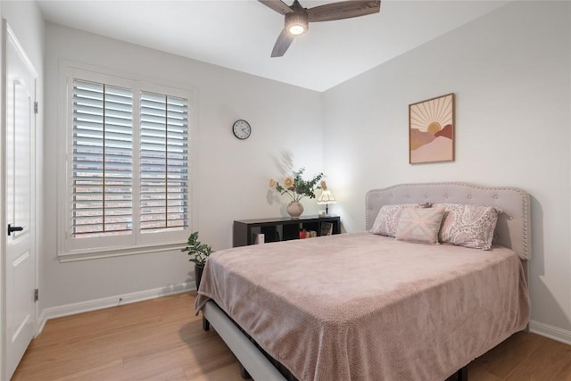 10636 Bramblecrest Dr, Austin, TX 78726 - bedroom featuring wood finished floors and a ceiling fan