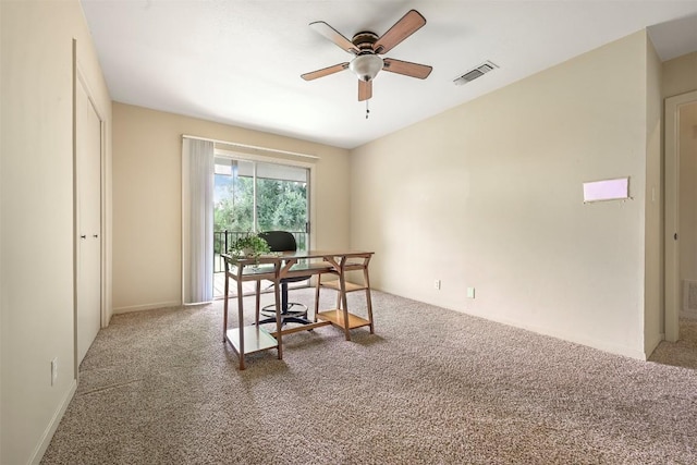 230 Lido St Unit I-2, Lakeway, TX 78734 - office area featuring carpet flooring and ceiling fan