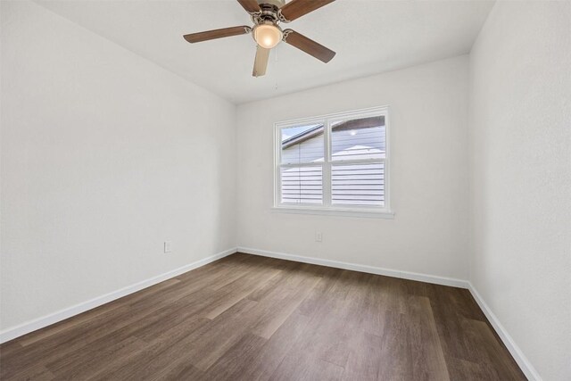605 W Washington Ave, Copperas Cove, TX 76522 - empty room featuring dark wood finished floors and a ceiling fan