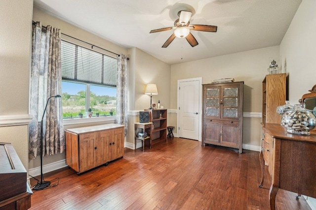 2010 American Dr Unit 2, Lago Vista, TX 78645 - office space with ceiling fan and hardwood / wood-style floors