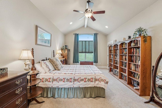 2010 American Dr Unit 2, Lago Vista, TX 78645 - bedroom featuring carpet, ceiling fan, and recessed lighting