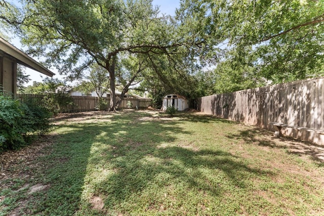 4903 Big Trail Cir, Austin, TX 78759 - fenced backyard featuring a storage shed