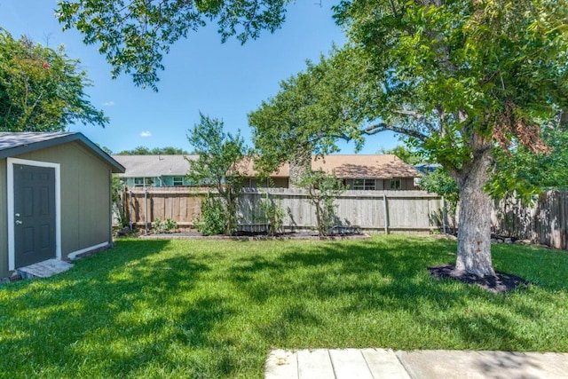 2515 Mcgregor Dr, Austin, TX 78745 - fenced backyard with a storage shed
