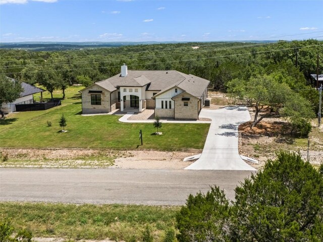 1129 Madrone Rd, Fischer, TX 78623 - view from above of property with a heavily wooded area