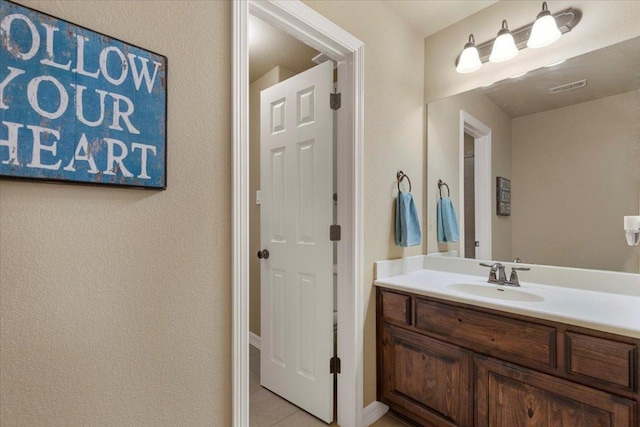 2308 First Vw, Leander, TX 78641 - bathroom featuring vanity and tile patterned floors