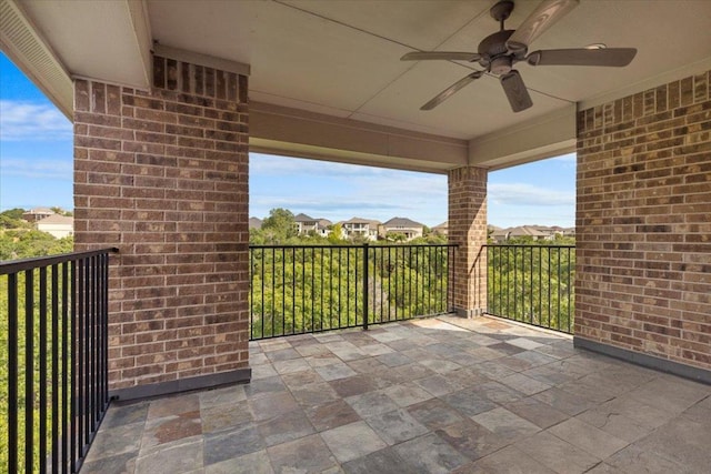 2308 First Vw, Leander, TX 78641 - balcony with a ceiling fan