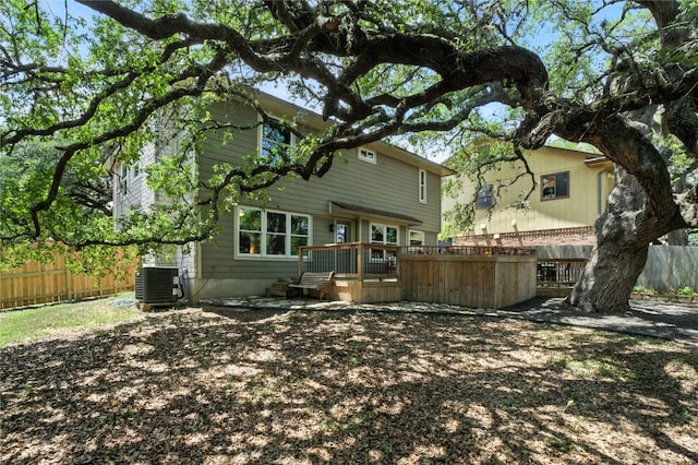 11003 Watchful Fox Dr, Austin, TX 78748 - rear view of house featuring a wooden deck