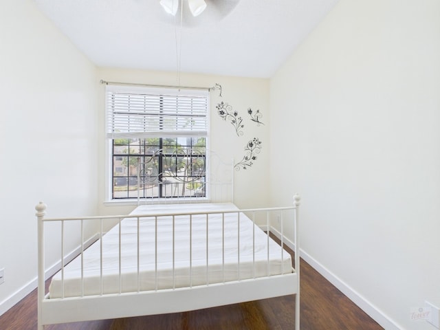 2300 Leon St Unit 205, Austin, TX 78705 - unfurnished bedroom with wood finished floors and ceiling fan