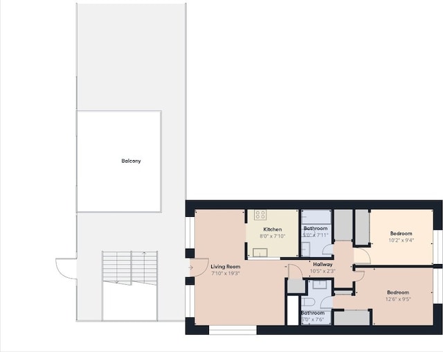 2300 Leon St Unit 205, Austin, TX 78705 - view of floor plan / room layout