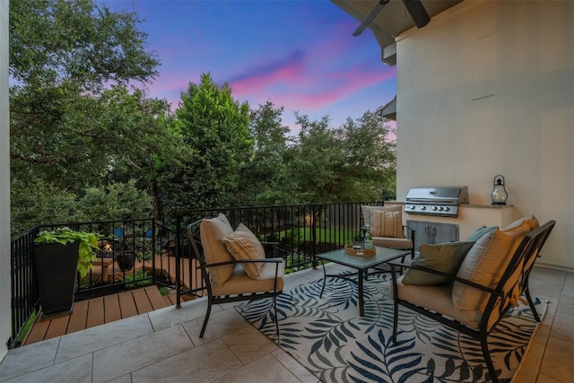 202 Hazy Hills Loop, Dripping Springs, TX 78620 - balcony with exterior kitchen