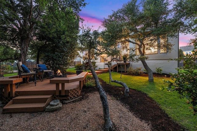 202 Hazy Hills Loop, Dripping Springs, TX 78620 - view of home's community featuring a deck and a fire pit