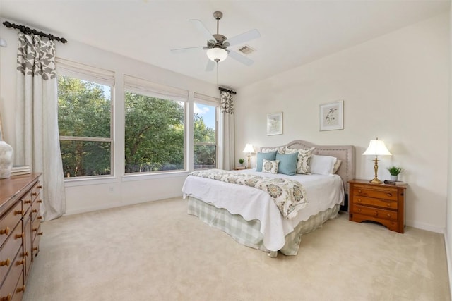 202 Hazy Hills Loop, Dripping Springs, TX 78620 - bedroom featuring light colored carpet and a ceiling fan